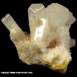 Mineral Specimen: Celestine, Sulfur, Calcite from Agrigento Province, Sicily, Italy Mineral Specimen: Celestine, Sulfur, Calcite from Agrigento Province, Sicily, Italy