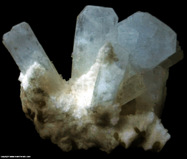 Fluorescent Mineral Specimen: Celestine, Sulfur, Calcite from Agrigento Province, Sicily, Italy Fluorescent Mineral Specimen: Celestine, Sulfur, Calcite from Agrigento Province, Sicily, Italy