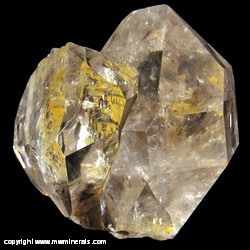 Mineral Specimen: Herkimer Diamonds with Included Hydrocarbon from Herkimer, New York