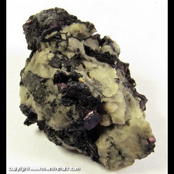 Mineral Specimen: Covellite, Quartz from Arizona Mineral Specimen: Covellite, Quartz from Arizona