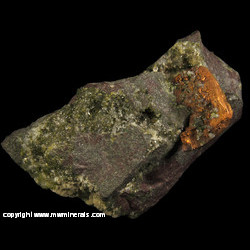 Mineral Specimen: Copper Crystal with casts after Quartz, Quartz, Epidote from Centennial Mine, Centennial, Houghton Co., Michigan Mineral Specimen: Copper Crystal with casts after Quartz, Quartz, Epidote from Centennial Mine, Centennial, Houghton Co., Michigan