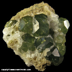 Mineral Specimen: Andradite Garnet variety Demantoid from Diana Mine, Diego Suarez, Ambandja, Madagascar