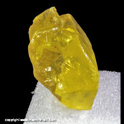 Mineral Specimen: Sulfur Crystal from Maybee Quarry, Maybee, Monroe Co., Michigan Mineral Specimen: Sulfur Crystal from Maybee Quarry, Maybee, Monroe Co., Michigan