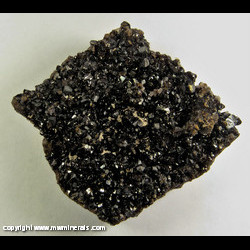Mineral Specimen: Sphalerite varierty: Rubyjack, minor Galena, Druze Quartz and Fluorite from Denton Mine, Cave-In-Rock, Hardin Co., Illinois