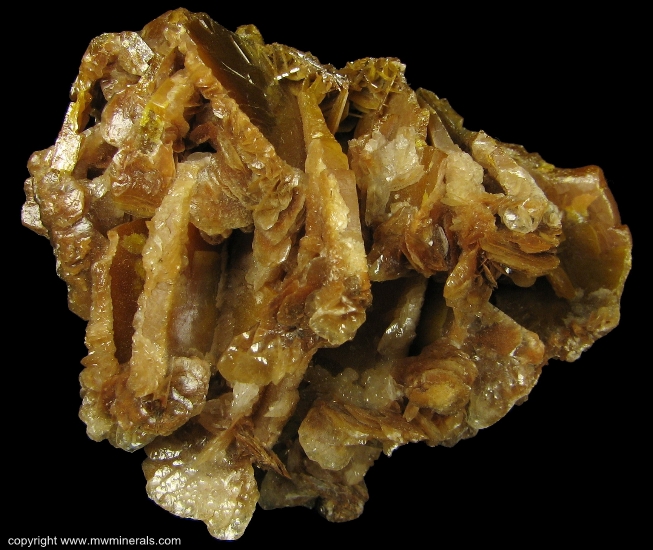 Mineral Specimen: Calcite on Wulfenite from Defiance Mine, Gleeson, Dragoon Mts, Cochise Co., Arizona, USA