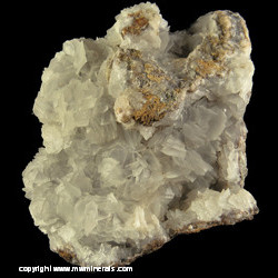 Mineral Specimen: Calcite, Heulandite from Paterson, Passaic Co., New Jersey Mineral Specimen: Calcite, Heulandite from Paterson, Passaic Co., New Jersey