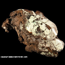 Mineral Specimen: Copper Included in Datolite, Copper Crystals from Quincey Mine, Hancock and Francklin Townships, Houghton Co., Michigan Mineral Specimen: Copper Included in Datolite, Copper Crystals from Quincey Mine, Hancock and Francklin Townships, Houghton Co., Michigan