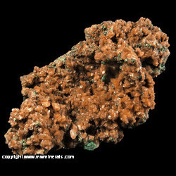 Mineral Specimen: Adularia (K-Feldspar) with Partially Altered Copper, minor Epidote from Nebraska Mine, Ontonagon Co., Michigan, USA Mineral Specimen: Adularia (K-Feldspar) with Partially Altered Copper, minor Epidote from Nebraska Mine, Ontonagon Co., Michigan, USA