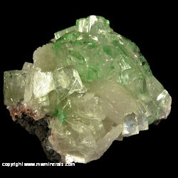 Mineral Specimen: Green Apophyllite, Stilbite from Jalgaon District, Maharashtra, India Mineral Specimen: Green Apophyllite, Stilbite from Jalgaon District, Maharashtra, India