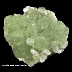 Minerals Specimen: Datolite Crystals on Prehnite from Roncari Quarry, East Granby, Hartford Co., Connecticut Minerals Specimen: Datolite Crystals on Prehnite from Roncari Quarry, East Granby, Hartford Co., Connecticut