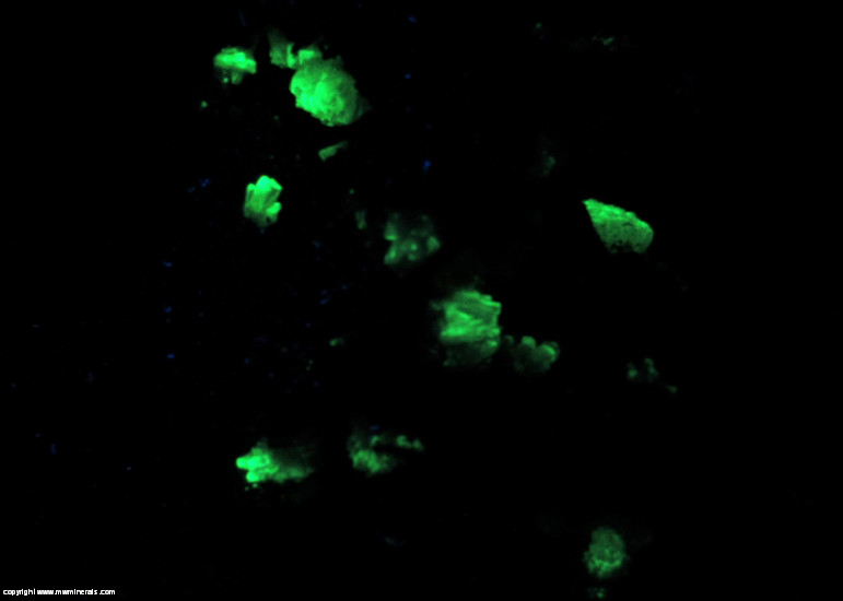 Fluorescent Mineral Specimen: Adamite from Mina Ojuela, Mapimi, Durango, Mexico