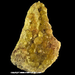 Mineral Specimen: Andradite Garnet variety Topazolite from Cerro Plan de Gallos, Las Vigas de Ramirez, Estado de Veracruz-Llave, Mexico Mineral Specimen: Andradite Garnet variety Topazolite from Cerro Plan de Gallos, Las Vigas de Ramirez, Estado de Veracruz-Llave, Mexico