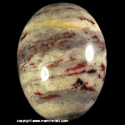Mineral Specimen: Gillespite in Sanbornite Polished Egg from El Rosario, Ensenada Municipality, Baja California, Mexico Mineral Specimen: Gillespite in Sanbornite Polished Egg from El Rosario, Ensenada Municipality, Baja California, Mexico