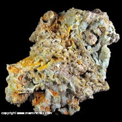 Minerals Specimen: Wulfenite, Hemimorphite from 79 Mine, Hayden, Gila Co, Arizona Minerals Specimen: Wulfenite, Hemimorphite from 79 Mine, Hayden, Gila Co, Arizona