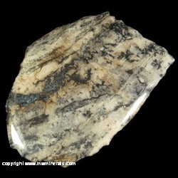 Minerals Specimen: Anilite, Silver and Copper in Quartz from Champion Mine, Painesdale, Houghton Co., Michigan Minerals Specimen: Anilite, Silver and Copper in Quartz from Champion Mine, Painesdale, Houghton Co., Michigan