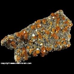 Mineral Specimen: Spessartine Garnet, Muscovite, Chlorite, Microcline from Tongbei, Fujian, China Mineral Specimen: Spessartine Garnet, Muscovite, Chlorite, Microcline from Tongbei, Fujian, China