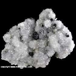 Mineral Specimen: Quartz, Sphalerite, possible Galena and Hydrozincite from Swalley Mine, Baxter Springs, Picher Field, Tri-State District, Cherokee Co., Kansas Mineral Specimen: Quartz, Sphalerite, possible Galena and Hydrozincite from Swalley Mine, Baxter Springs, Picher Field, Tri-State District, Cherokee Co., Kansas