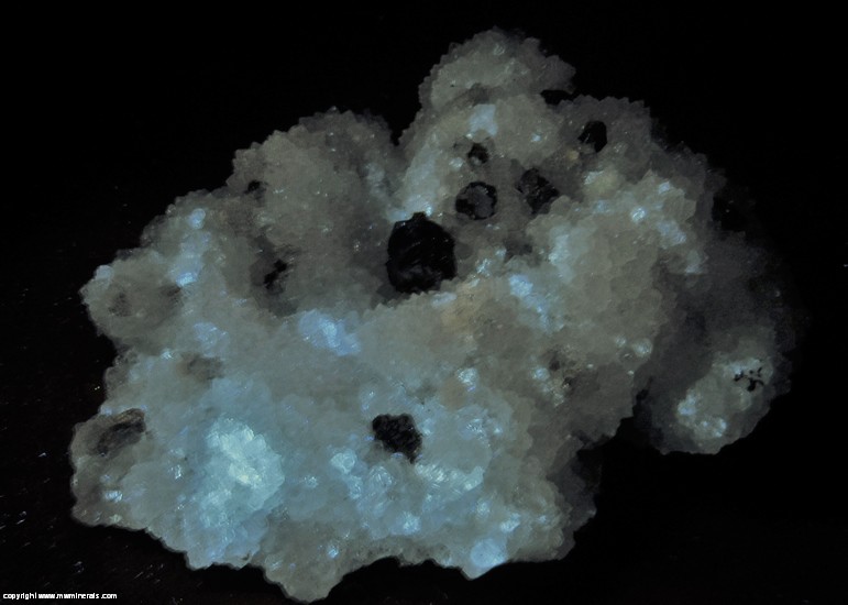 Fluorescent Mineral Specimen: Quartz, Sphalerite, possible Galena and Hydrozincite from Swalley Mine, Baxter Springs, Picher Field, Tri-State District, Cherokee Co., Kansas Fluorescent Mineral Specimen: Quartz, Sphalerite, possible Galena and Hydrozincite from Swalley Mine, Baxter Springs, Picher Field, Tri-State District, Cherokee Co., Kansas