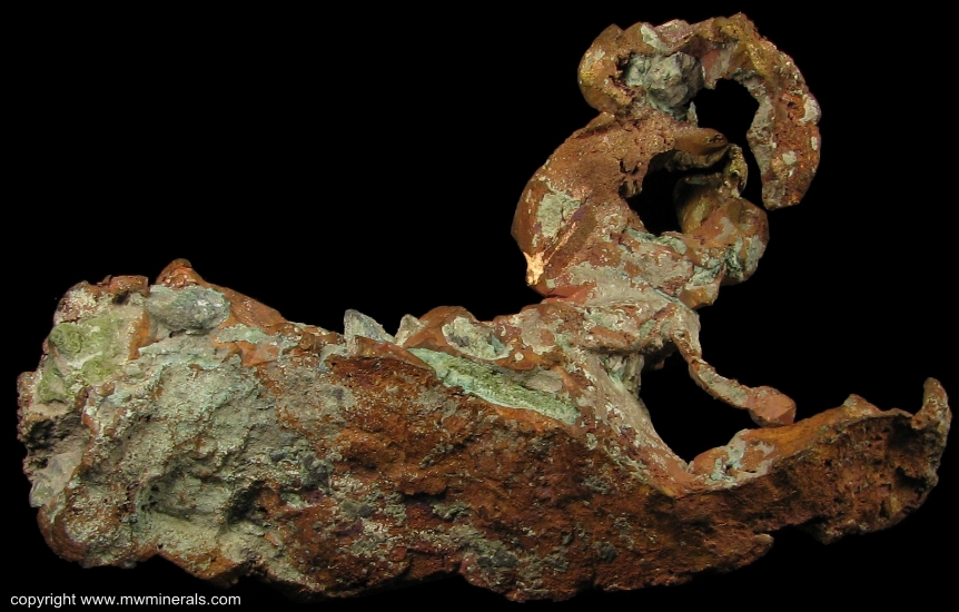 Mineral Specimen: Copper Crystals from Knowlton Mine, Ontonagon County, Michigan, USA