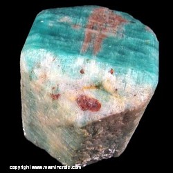 Mineral Specimen: Striped Amazonite Crystal from Front Range, Colorado Mineral Specimen: Striped Amazonite Crystal from Front Range, Colorado