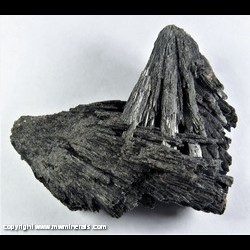 Mineral Specimen: Black Kyanite with Included Graphite ( Vassourinha - Witch's Broom) from Ribeirao da Folha, Minas Novas, Minas Gerais, Brazil Mineral Specimen: Black Kyanite with Included Graphite ( Vassourinha - Witch's Broom) from Ribeirao da Folha, Minas Novas, Minas Gerais, Brazil
