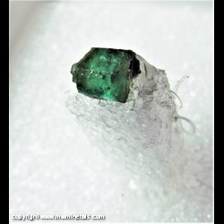 Mineral Specimen: Gemmy Emerald Crystal - .85 ct. from Sandawana Mine, Sandawana-Belingwe District, Mweza Range, Matabeleland South, Zimbabwe Mineral Specimen: Gemmy Emerald Crystal - .85 ct. from Sandawana Mine, Sandawana-Belingwe District, Mweza Range, Matabeleland South, Zimbabwe