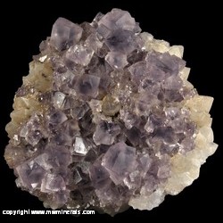 Mineral Specimen: Fluorite on Quartz with Pseudomorphic Casts after Fluorite from Frazer's Hush Mine, Rookhope, Stanhope, County Durham, England Mineral Specimen: Fluorite on Quartz with Pseudomorphic Casts after Fluorite from Frazer's Hush Mine, Rookhope, Stanhope, County Durham, England