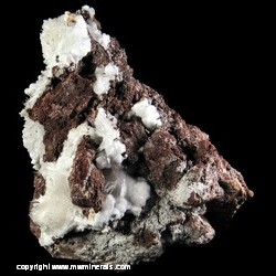Minerals Specimen: Aragonite variety: Winnieite on Botryoidal Calcite from Ash Fork, Yavapai Co., Arizona Minerals Specimen: Aragonite variety: Winnieite on Botryoidal Calcite from Ash Fork, Yavapai Co., Arizona