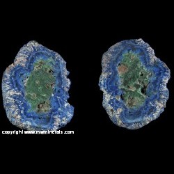 Mineral Specimen: Azurite Nodule with Malachite Core from Big Indian Mine, La Sal Mining District, La Sal Mountains, San Juan Co., Utah Mineral Specimen: Azurite Nodule with Malachite Core from Big Indian Mine, La Sal Mining District, La Sal Mountains, San Juan Co., Utah