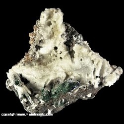 Mineral Specimen: Azurite Psuedomorphing to Malachite with Aragonite from Tsumeb, Namibia Mineral Specimen: Azurite Psuedomorphing to Malachite with Aragonite from Tsumeb, Namibia