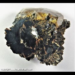 Mineral Specimen: Rutile Epitaxial Growth on Hematite, Rutilated Quartz from Novo Horizonte, Bahia, Brazil Mineral Specimen: Rutile Epitaxial Growth on Hematite, Rutilated Quartz from Novo Horizonte, Bahia, Brazil
