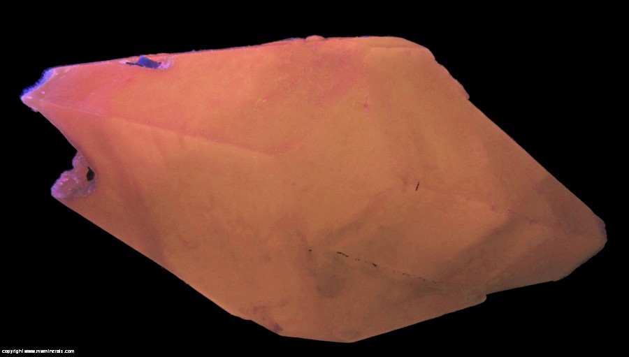 Fluorescent Mineral Specimen: Double Terminated Manganoan Calcite from Kalahari manganese fields, Northern Cape Province, South Africa Fluorescent Mineral Specimen: Double Terminated Manganoan Calcite from Kalahari manganese fields, Northern Cape Province, South Africa