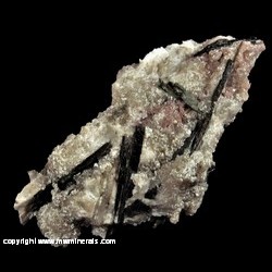Mineral Specimen: Ancylite-Ce, Aegirine, possibly Calcioancylite-Ce from Poudrette Quarry, Mont Saint-Hilaire, Rouville RCM, Monteregie, Quebec, Canada Mineral Specimen: Ancylite-Ce, Aegirine, possibly Calcioancylite-Ce from Poudrette Quarry, Mont Saint-Hilaire, Rouville RCM, Monteregie, Quebec, Canada