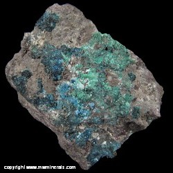 Minerals Specimen: Gerhardtite from Caledonia Mine, Greenland, Ontonagon County, Michigan, USA Minerals Specimen: Gerhardtite from Caledonia Mine, Greenland, Ontonagon County, Michigan, USA