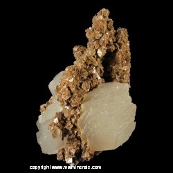 Minerals Specimen: Calcite on Dolomite from Shannon Co., Missouri
