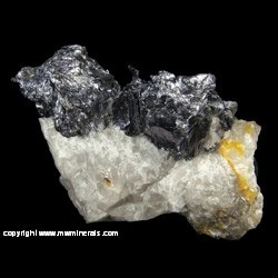Mineral Specimen: Molybdenite Crystals on Quartz from Wolfram Camp, Dimbulah, Mareeba Shire, Queensland, Australia
