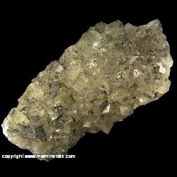 Mineral Specimen: Fluorite with Marcasite (labeled as Pyrite) from Var, Provence-Alpes-Cote d'Azur, France (likely Fonsante Mine) Mineral Specimen: Fluorite with Marcasite (labeled as Pyrite) from Var, Provence-Alpes-Cote d'Azur, France (likely Fonsante Mine)