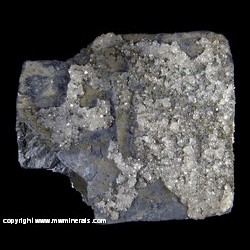 Mineral Specimen: Quartz and Micro Pyrite on Galena from Buick Mine, Iron Co., Missouri Mineral Specimen: Quartz and Micro Pyrite on Galena from Buick Mine, Iron Co., Missouri