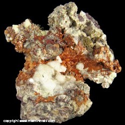 Mineral Specimen: Analcime, Copper, Datolite, Chlorite from Osceola Mine, Houghton Co., Michigan
