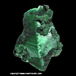 Minerals Specimen: Chatoyant Malachite Psuedomorph after Azurite from Tsumeb, Namibia