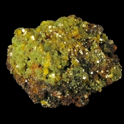 Minerals Specimen: Wulfenite and Mimetite from Mina Ojuela, Mapimi, Durango, Mexico