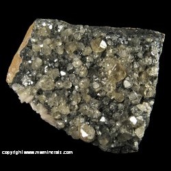 Mineral Specimen: Cerussite, Barite, Galena, Manganese Oxides from Mibladen, Morocco Mineral Specimen: Cerussite, Barite, Galena, Manganese Oxides from Mibladen, Morocco
