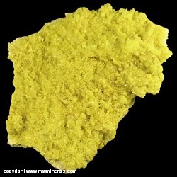 Mineral Specimen: Sulfur Crystals on Gypsum from Delicias, El Marmol, Muncipio de Ensenada, Baja California, Mexico Mineral Specimen: Sulfur Crystals on Gypsum from Delicias, El Marmol, Muncipio de Ensenada, Baja California, Mexico