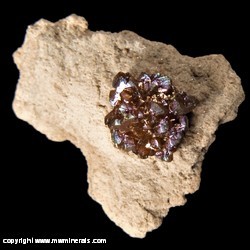 Mineral Specimen: Irridescent Sphalerite, Micro Calcite Crystals from Standard Slag Quarry, Adams Co., Ohio Mineral Specimen: Irridescent Sphalerite, Micro Calcite Crystals from Standard Slag Quarry, Adams Co., Ohio