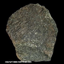 Mineral Specimen: Stilpnomelane variety: Ferristilpnomelane, Zussmanite (TL), Quartz from Laytonville, Mendocino Co., California