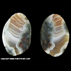 Mineral Specimen: Agate, Banded and Moss with Minor Included Copper from No. 21 shaft, Calumet & Hecla Mine, Calumet, Calumet Township, Houghton Co., Michigan Mineral Specimen: Agate, Banded and Moss with Minor Included Copper from No. 21 shaft, Calumet & Hecla Mine, Calumet, Calumet Township, Houghton Co., Michigan