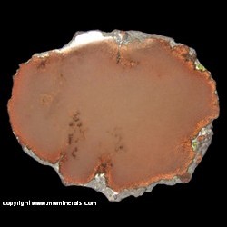 Mineral Specimen: Datolite Nodule with Native Copper Rim from Lake Mine, Ontonagon Co., Michigan