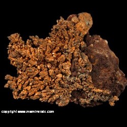 Mineral Specimen: Copper Crystals on Red Basalt from Keweenaw Co., Michigan Mineral Specimen: Copper Crystals on Red Basalt from Keweenaw Co., Michigan