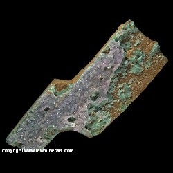 Mineral Specimen: Amethyst on Fluorite from Nancy Hanks Mine, Nancy Hanks Gulch, Unaweep Canyon, Unaweep Mining Dist., Mesa County, Colorado
