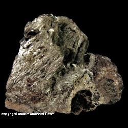 Minerals Specimen: Richterite, Magnetite, Ilmenite, Phlogopite, Calcite on Jacupirangite from Jacupiranga Alkaline Complex, Cajati, Sao Paulo, Brazil